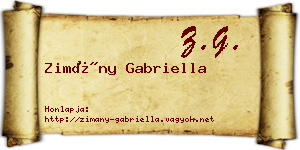 Zimány Gabriella névjegykártya